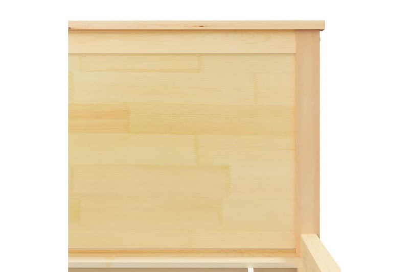sengestel 100x200 cm massivt fyrretræ - Brun - Sengebord