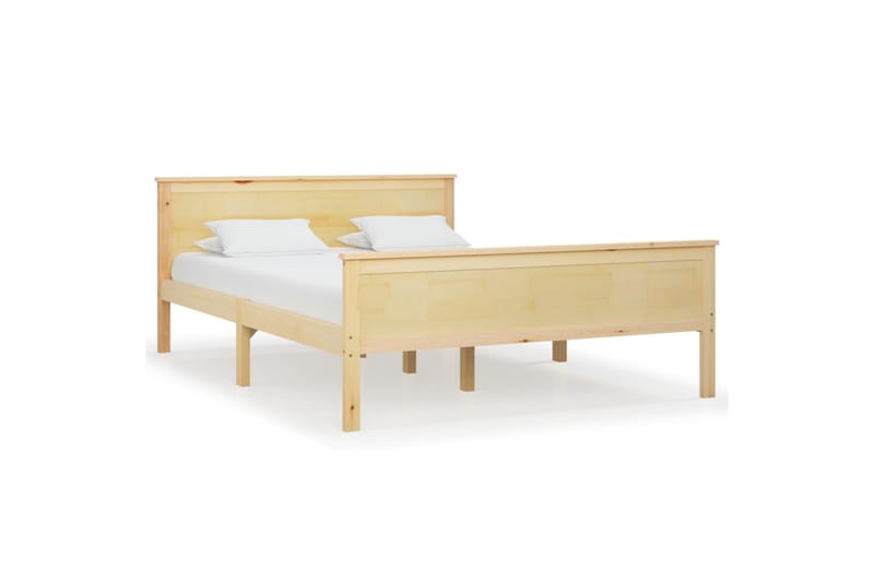 sengestel 120x200 cm massivt fyrretræ - Brun - Møbler - Borde - Aflastningsbord - Sengebord