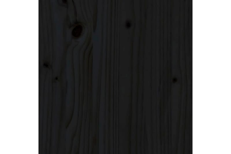 sengestel 90x190 cm UK Single massivt fyrretræ sort - Sort - Sengebord