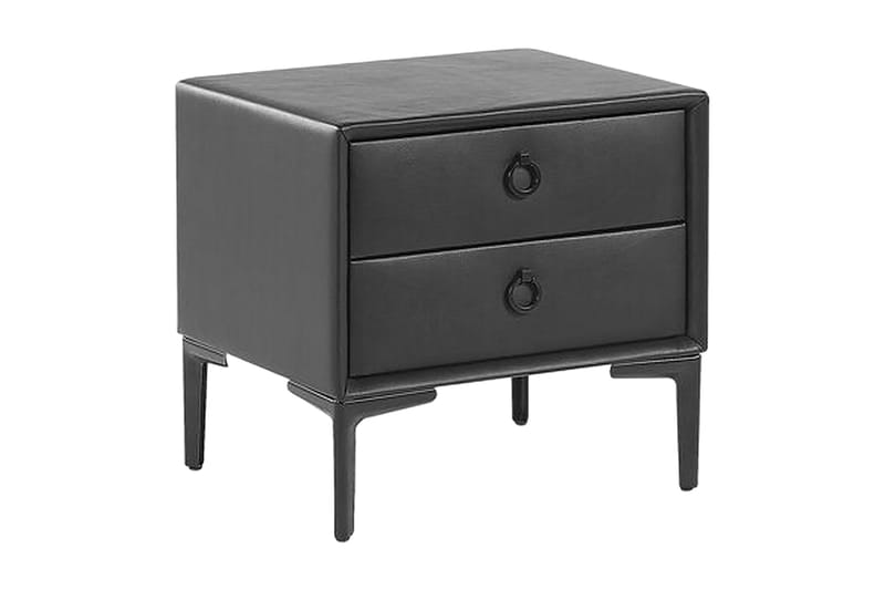 Sezanne Sengebord 44 cm - Kunstlæder/Sort - Møbler - Borde - Aflastningsbord - Sengebord