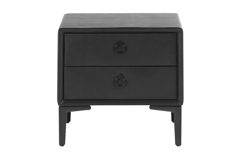 Sezanne Sengebord 44 cm, Kunstlæder/Sort