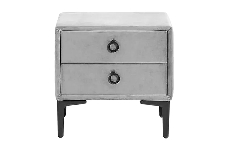Sezanne Sengebord 44 cm, Velour/Grå