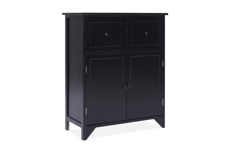 Sideskab 60 X 30 X 75 Cm Kejsertræ Sort - Sort - Møbler - Borde - Aflastningsbord - Sengebord
