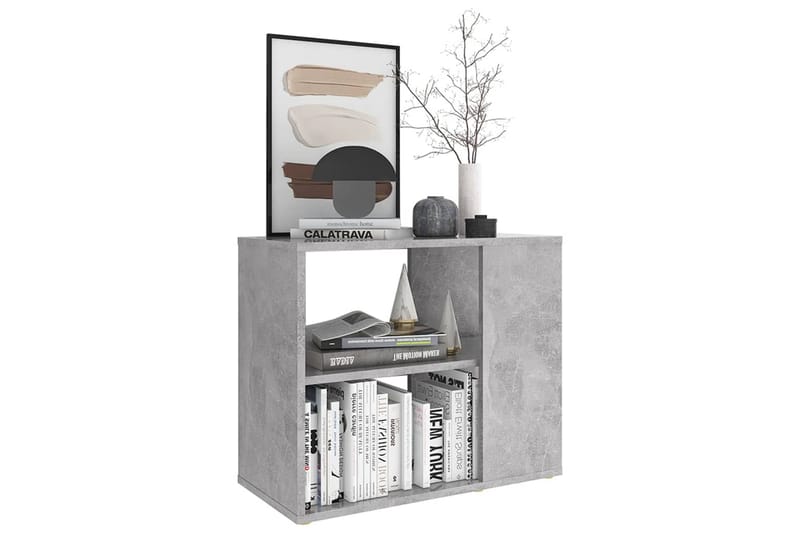 sideskab 60x30x50 cm spånplade betongrå - Grå - Møbler - Borde - Aflastningsbord - Sengebord