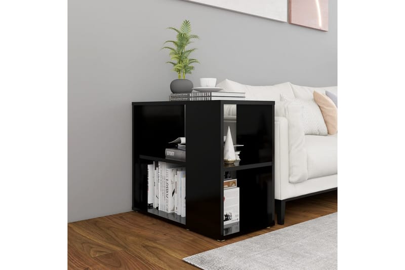 sideskab 60x30x50 cm spånplade sort - Sort - Møbler - Borde - Aflastningsbord - Sengebord