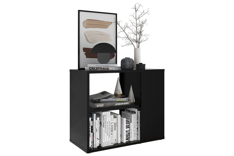 sideskab 60x30x50 cm spånplade sort - Sort - Møbler - Borde - Aflastningsbord - Sengebord