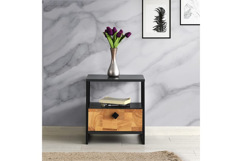 Sinasi Sengebord 45x41 cm - Antracit - Møbler - Borde - Aflastningsbord - Sengebord