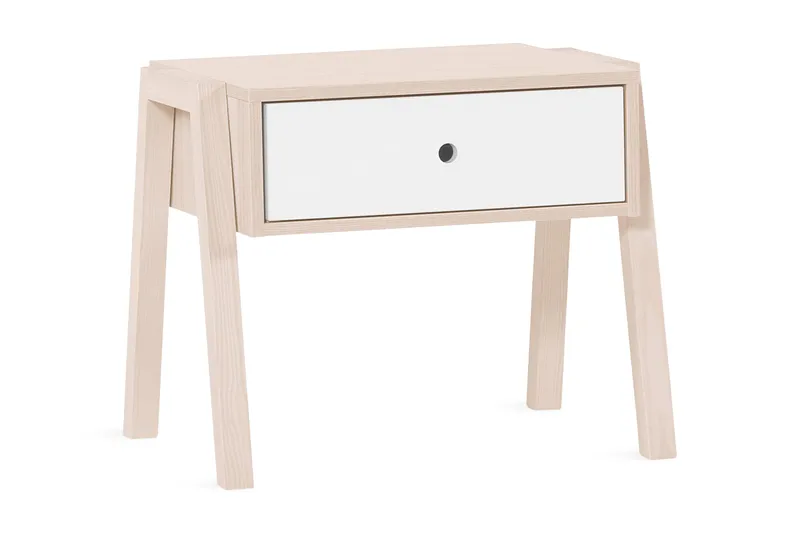 Spot Sengebord 58 cm med Opbevaring Skuffe Natur/Hvid, VOX