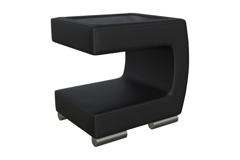 Stoliv Sengebord 43 cm Højre - Ecolæder/Sort - Møbler - Borde - Aflastningsbord - Sengebord
