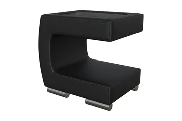 Stoliv Sengebord 43 cm Venstre - Ecolæder/Sort - Møbler - Borde - Aflastningsbord - Sengebord