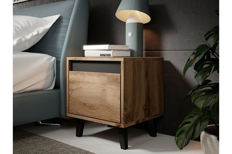 Strontian Sängbord 40 cm Scandinavian Choice Anthracite - Møbler - Borde - Aflastningsbord - Sengebord