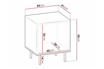 Strontian Sängbord 44 cm Scandinavian Choice White - Møbler - Borde - Aflastningsbord - Sengebord