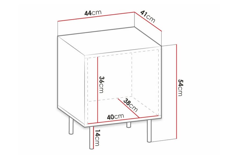 Strontian Sängbord 44 cm Scandinavian Choice White - Møbler - Borde - Aflastningsbord - Sengebord