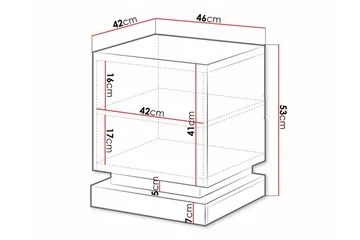 Strontian Sängbord 46 cm Scandinavian Choice Black - Møbler - Borde - Aflastningsbord - Sengebord
