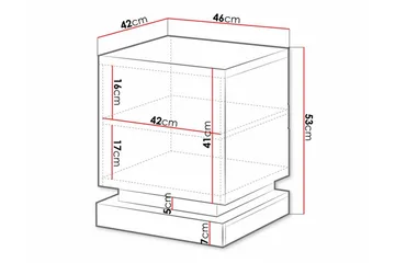 Strontian Sängbord 46 cm Scandinavian Choice White - Møbler - Borde - Aflastningsbord - Sengebord