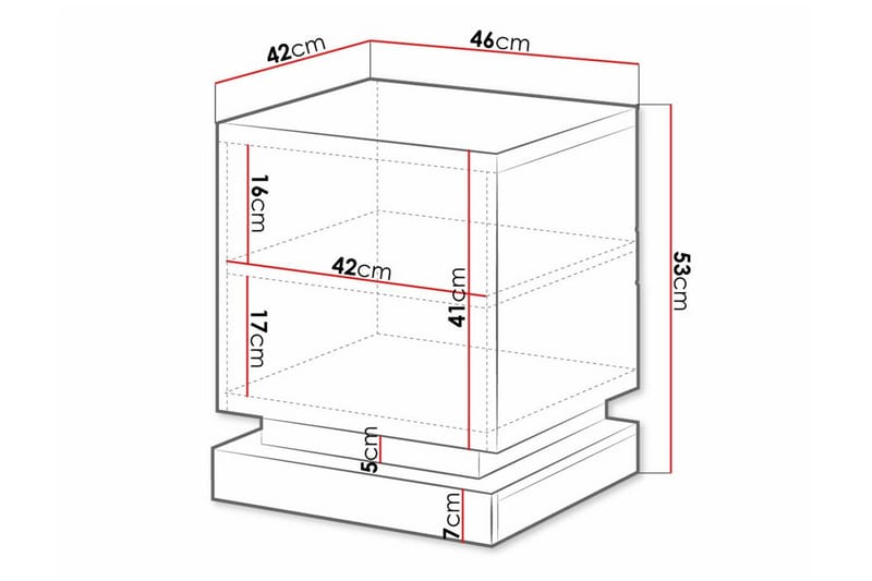 Strontian Sängbord 46 cm Scandinavian Choice White - Møbler - Borde - Aflastningsbord - Sengebord