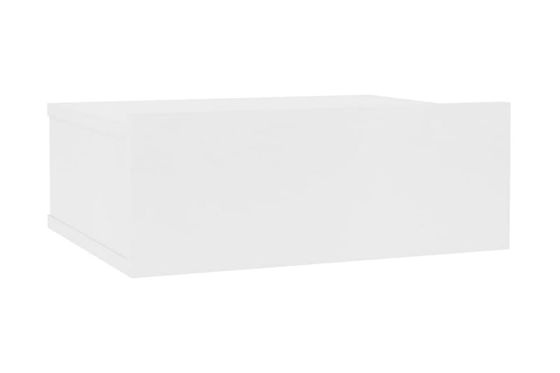Svævende natbord 40 x 30 x 15 cm spånplade hvid - Hvid - Sengebord