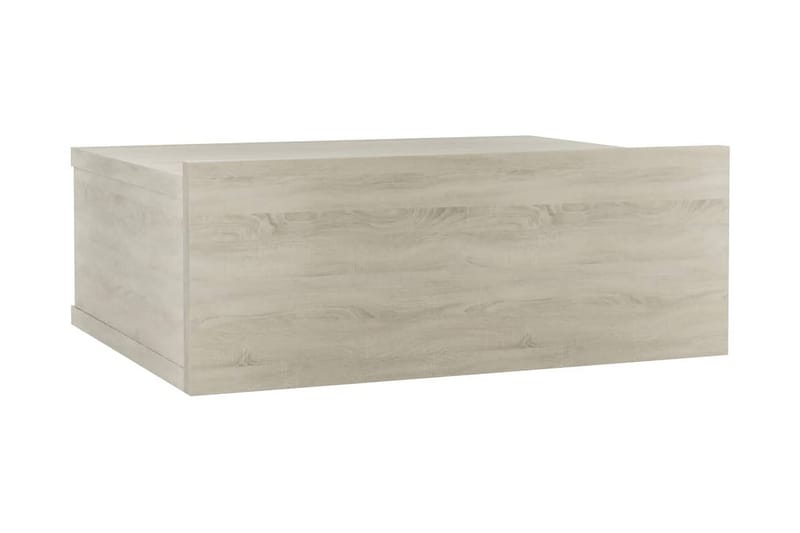 Svævende natbord 40 x 30 x 15 cm spånplade sonoma-eg - Brun - Møbler - Borde - Aflastningsbord - Sengebord