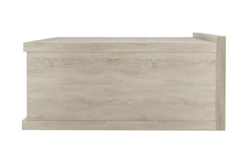 Svævende natbord 40 x 30 x 15 cm spånplade sonoma-eg - Brun - Møbler - Borde - Aflastningsbord - Sengebord