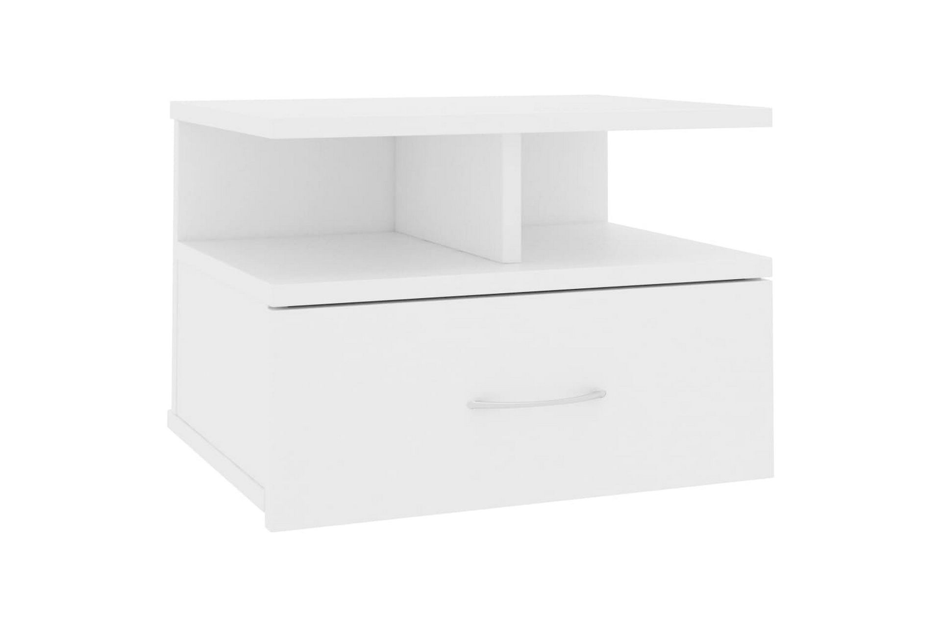 Svævende natbord 40 x 31 x 27 cm spånplade hvid - Hvid - Møbler - Borde - Aflastningsbord - Sengebord