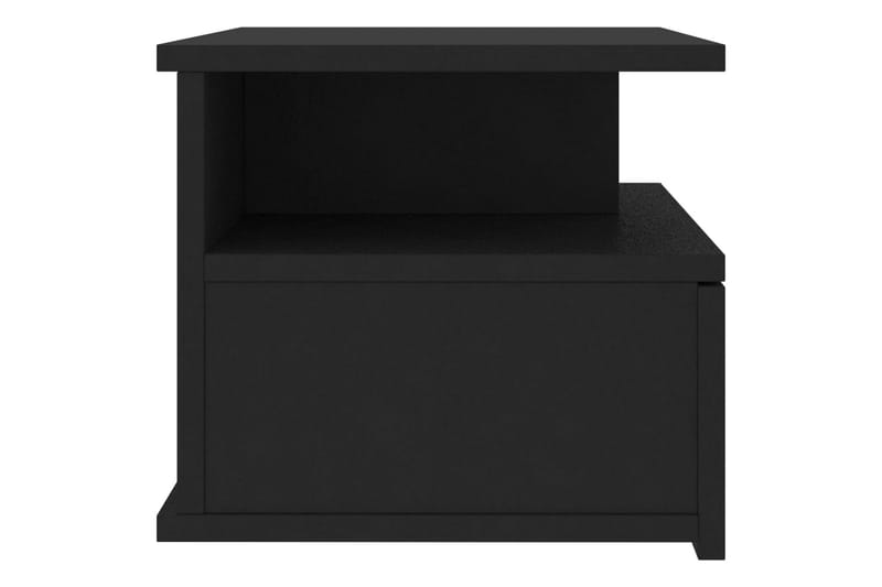 Svævende natbord 40 x 31 x 27 cm spånplade sort - Sort - Sengebord