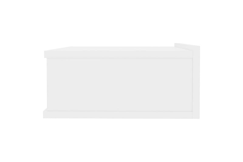 Svævende natborde 2 stk. 40 x 30 x 15 cm spånplade - Hvid - Møbler - Borde - Aflastningsbord - Sengebord