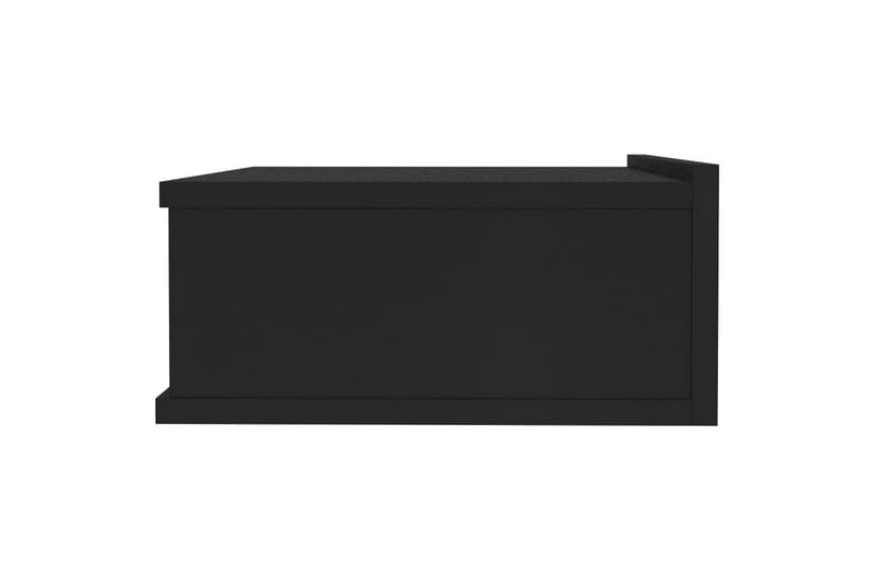 Svævende natborde 2 stk. 40 x 30 x 15 cm spånplade sort - Sort - Møbler - Borde - Aflastningsbord - Sengebord
