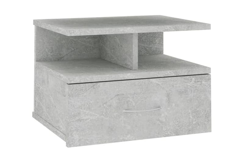 Svævende natborde 2 stk. 40 x 31 x 27 cm spånplade betongrå - Grå - Sengebord
