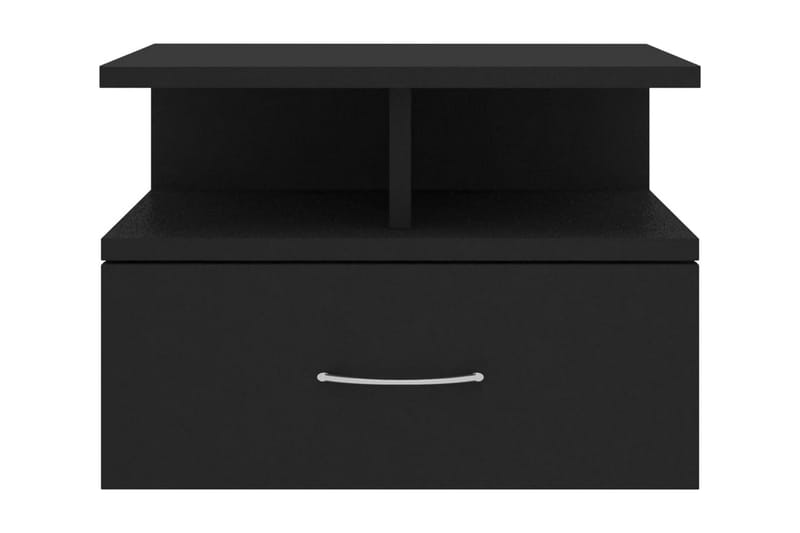 Svævende natborde 2 stk. 40 x 31 x 27 cm sp�ånplade sort - Sort - Møbler - Borde - Aflastningsbord - Sengebord