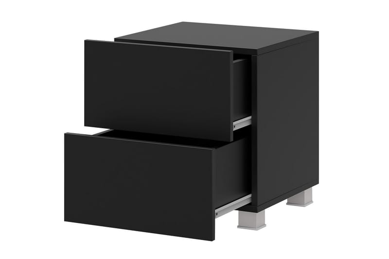 Tessan Sengebord 40 cm med Opbevaring - Sort - Møbler - Borde - Aflastningsbord - Sengebord