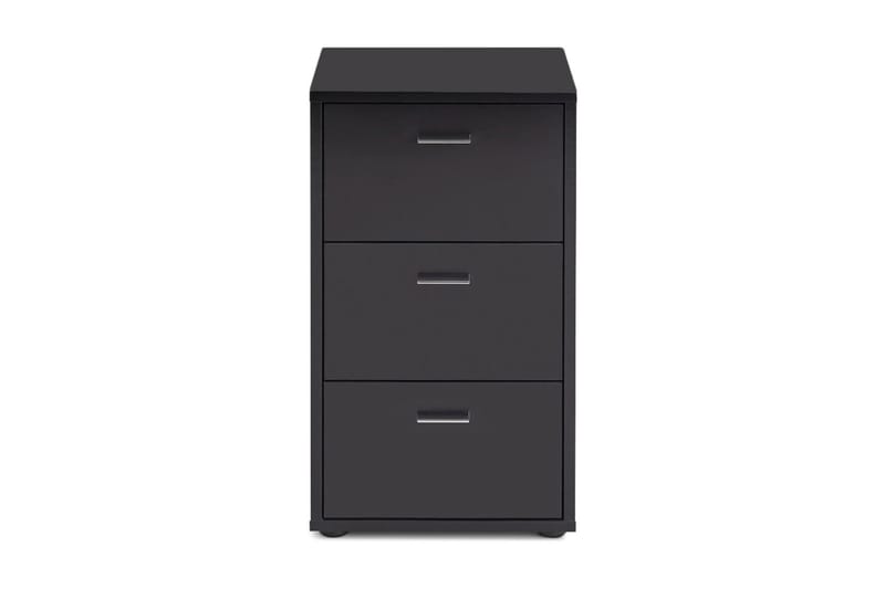 Virginia Sengebord 35 cm med Opbevaring 3 Skuffer - Grå/Sort - Møbler - Borde - Aflastningsbord - Sengebord
