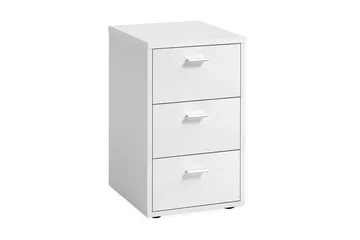 Virginia Sengebord 35 cm med Opbevaring 3 Skuffer - Hvid - Møbler - Borde - Aflastningsbord - Sengebord