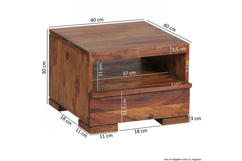 Werdebaugh Sengebord 40 cm - Træ / natur - Møbler - Borde - Aflastningsbord - Sengebord