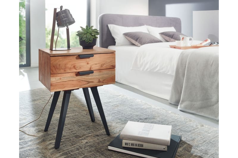 Willowdale Sengebord 47 cm - Brun / sort - Møbler - Borde - Aflastningsbord - Sengebord