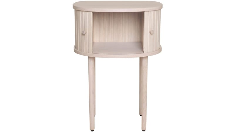 Sengebord Yngvar 68 cm - Hvidpigmenteret eg - Møbler - Borde - Aflastningsbord - Sengebord