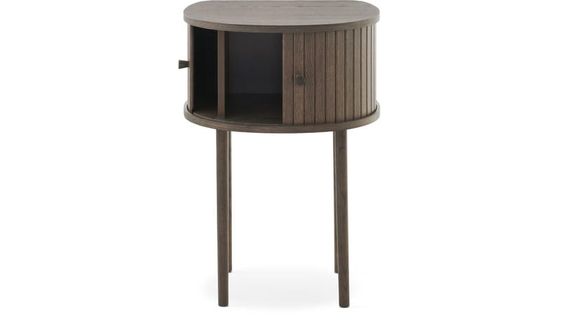 Sengebord Yngvar H68 cm - Brunlakeret eg - Møbler - Borde - Aflastningsbord - Sengebord