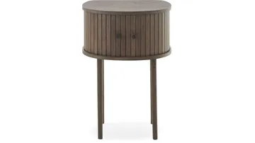 Sengebord Yngvar H68 cm - Brunlakeret eg - Møbler - Borde - Aflastningsbord - Sengebord