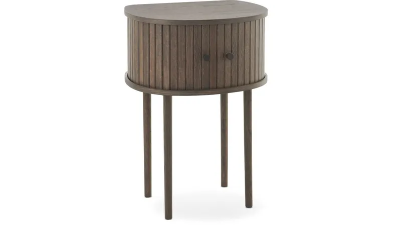 Sengebord Yngvar H68 cm, Brunlakeret eg