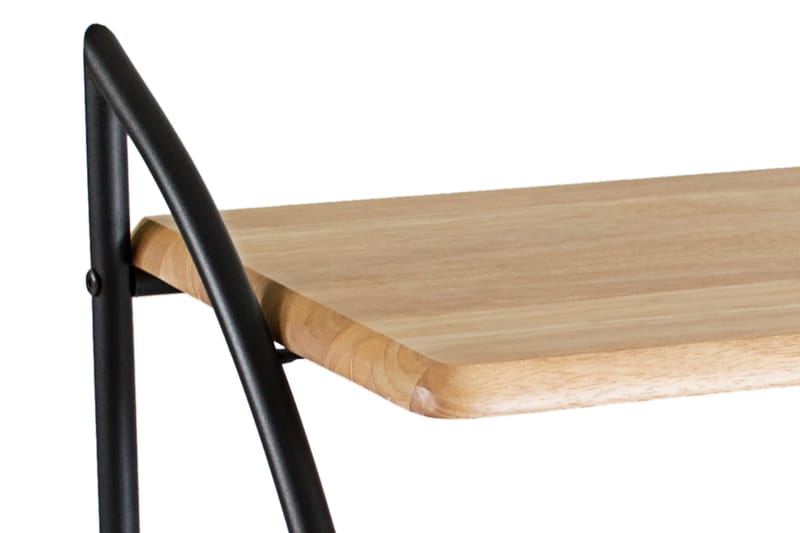 Zenon Sengebord 54 cm med Opbevaring Hylde - Sort/Natur - Møbler - Borde - Aflastningsbord - Sengebord