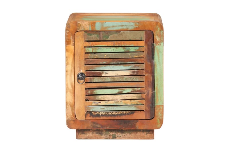 Sengeskab 40x30x50 cm massivt genbrugstræ - Flerfarvet - Møbler - Borde - Aflastningsbord - Sengebord
