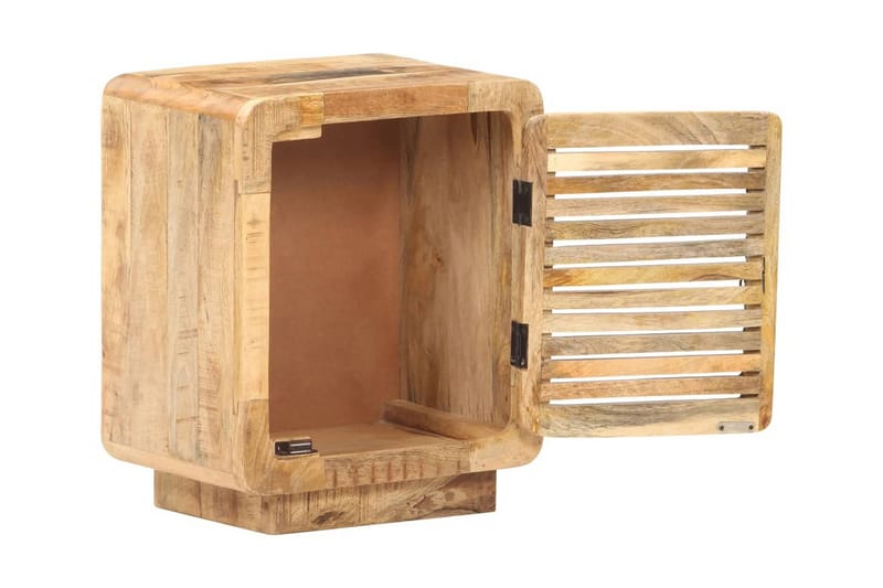 Sengeskab 40x30x50 cm ru mangotræ - Brun - Møbler - Borde - Aflastningsbord - Sengebord