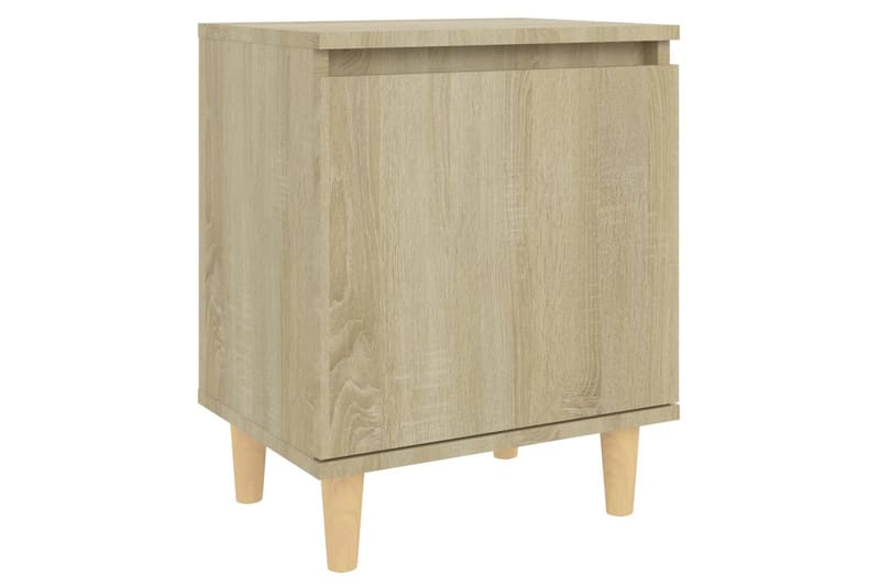 sengeskab m. massive træben 40x30x50 cm sonoma-eg - Brun - Møbler - Borde - Aflastningsbord - Sengebord