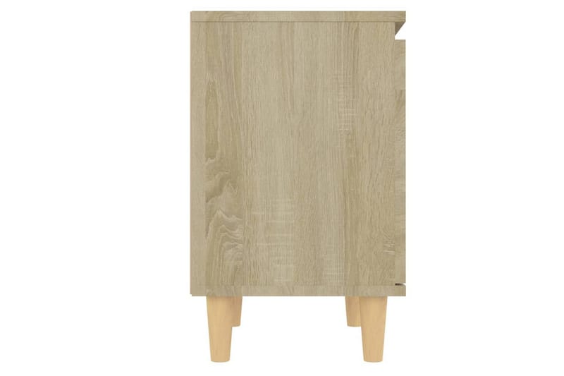 sengeskab m. massive træben 40x30x50 cm sonoma-eg - Brun - Møbler - Borde - Aflastningsbord - Sengebord