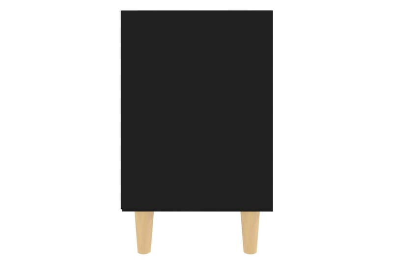 sengeskabe m. massive træben 2 stk. 40x30x50 cm sort - Sort - Møbler - Borde - Aflastningsbord - Sengebord