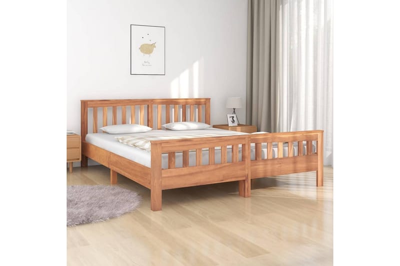 sengestel 160x200 cm massivt teaktræ - Brun - Møbler - Borde - Aflastningsbord - Sengebord