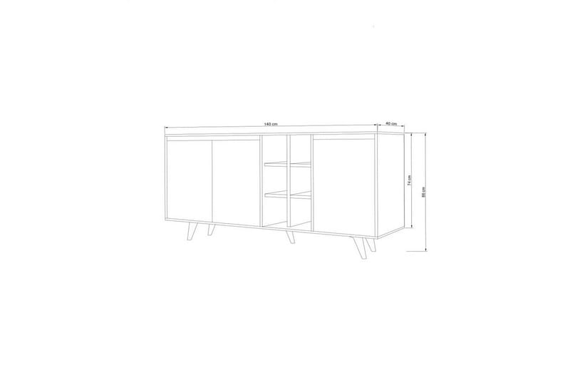 Seria Konsolbord 140 cm - Beige - Møbler - Borde - Aflastningsbord - Entrébord