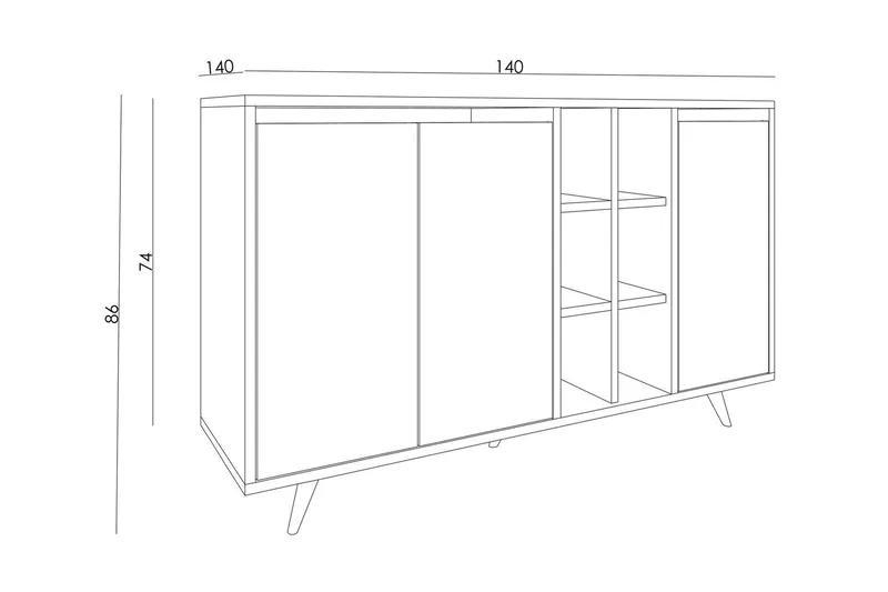 Seria Konsolbord 140 cm - Hvid Marmor - Møbler - Borde - Aflastningsbord - Entrébord