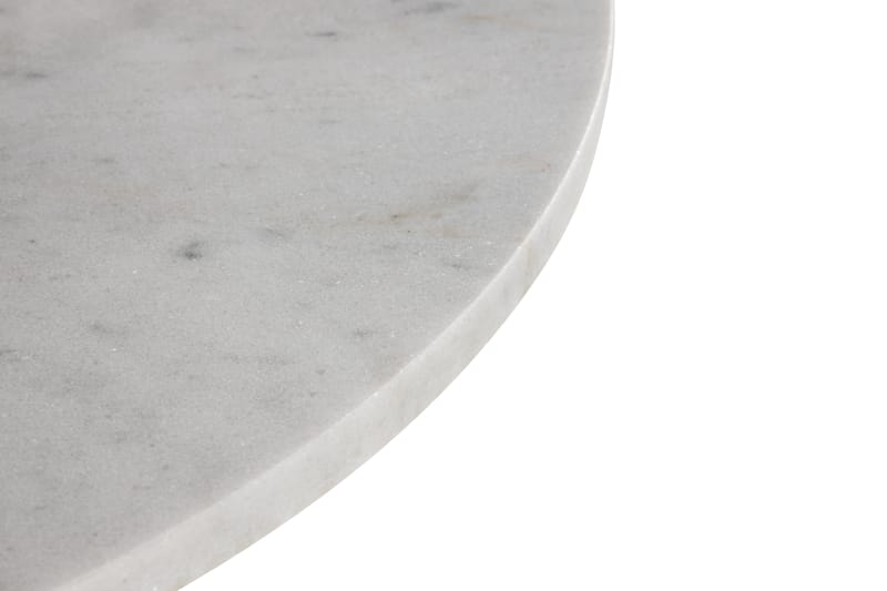 Serifos Sidebord 65 cm Rundt Marmor - Hvid/Messing - Lampebord - Bakkebord & små borde