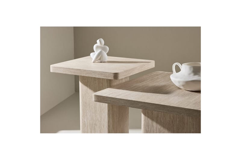 Set table Beige - Møbler - Borde - Aflastningsbord - Indskudsborde