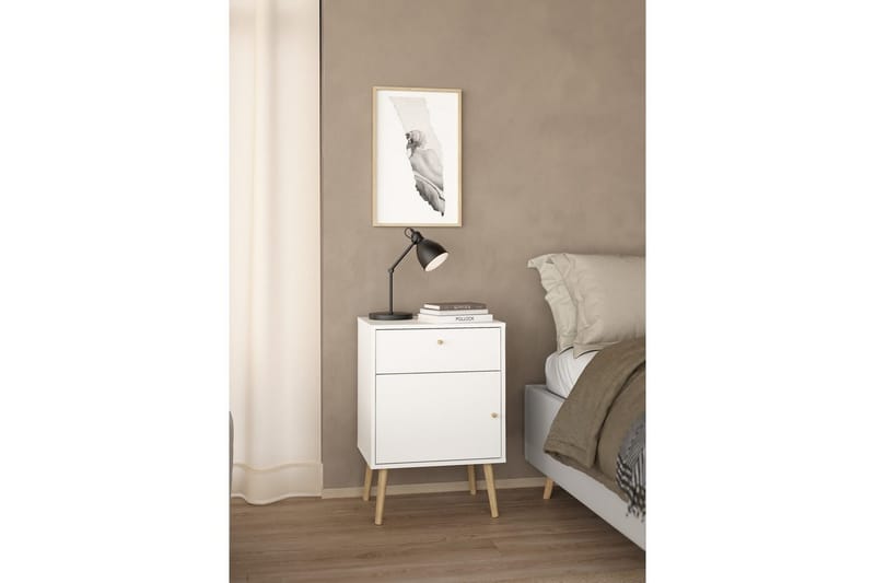 Shinta Natbord 50 cm - Hvid - Møbler - Borde - Aflastningsbord - Sengebord